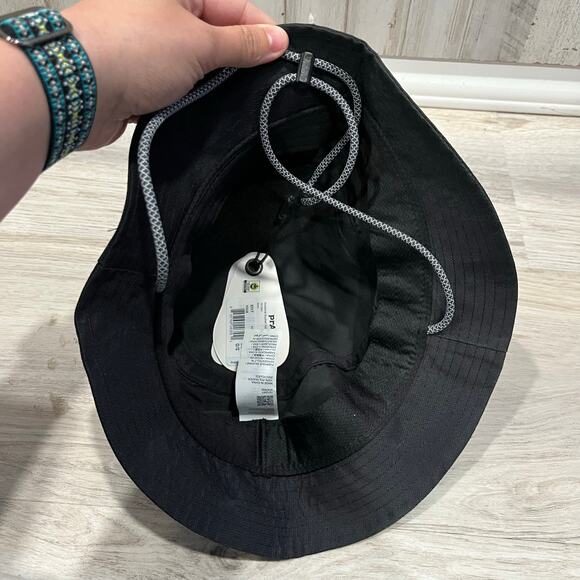 New Prana Kootenai Bucket Hat Black UPF 50+ 90s Outdoor Gorpcore Hiking Sun - Picture 3 of 4